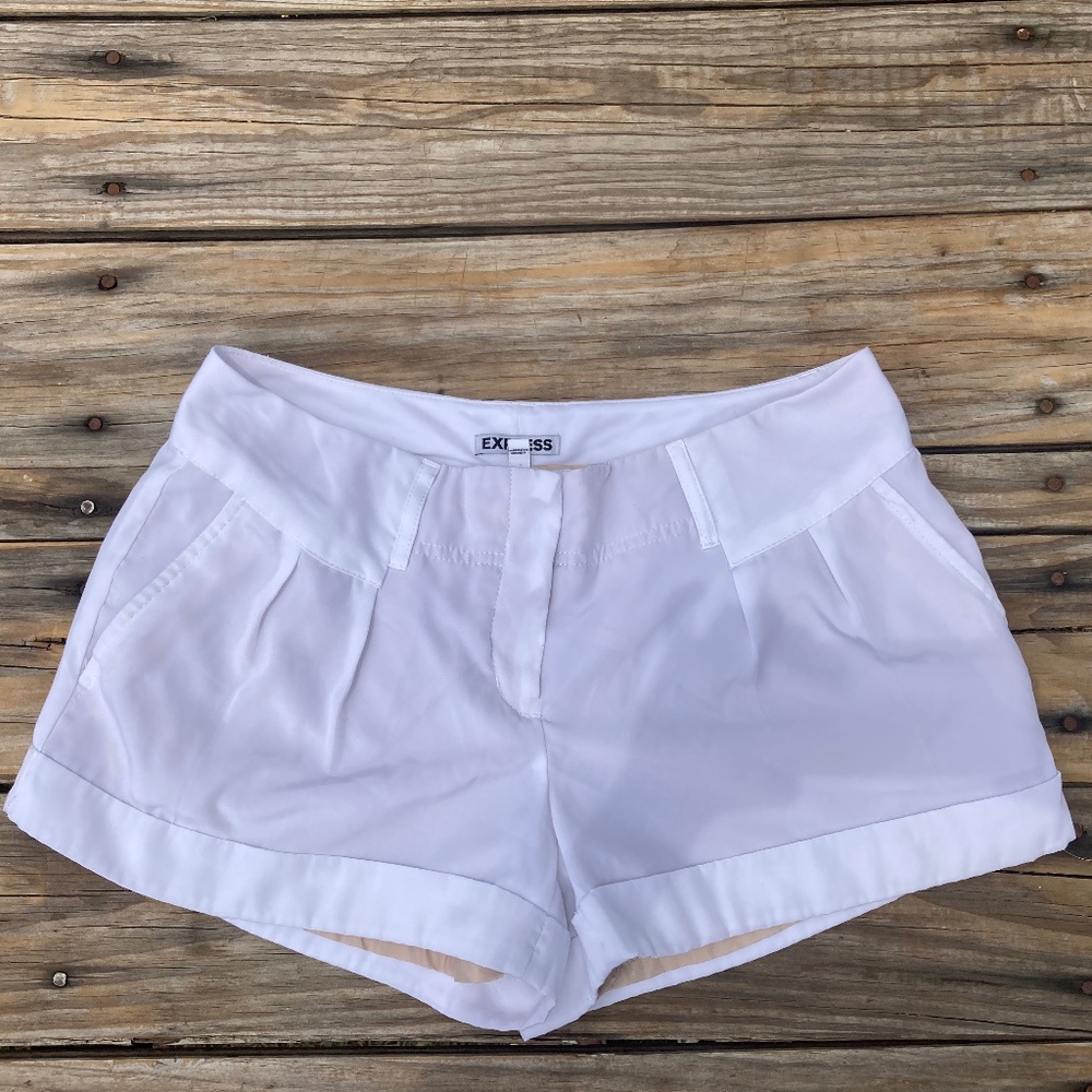 Express White Chino Shorts